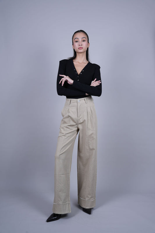HIGH WAIST WIDE LEG PANTS
