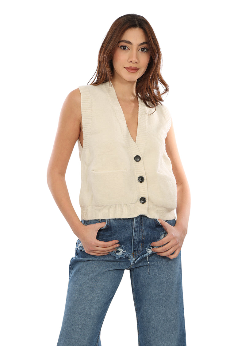 WOOL VEST WITH POCKET