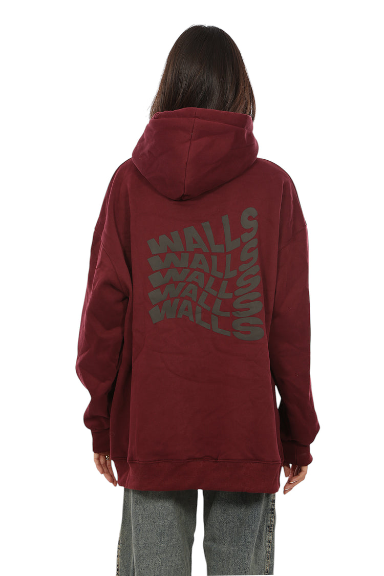 WALLS PRINTED VELVET-LINED HOODIE