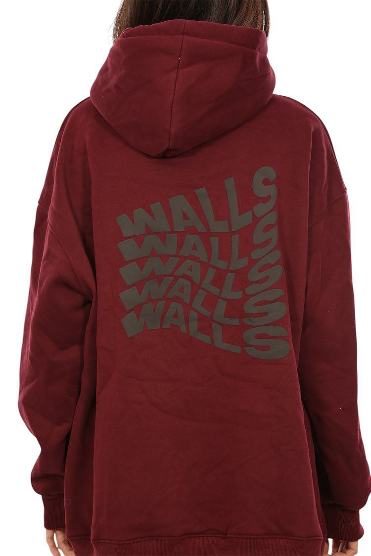 WALLS PRINTED VELVET-LINED HOODIE