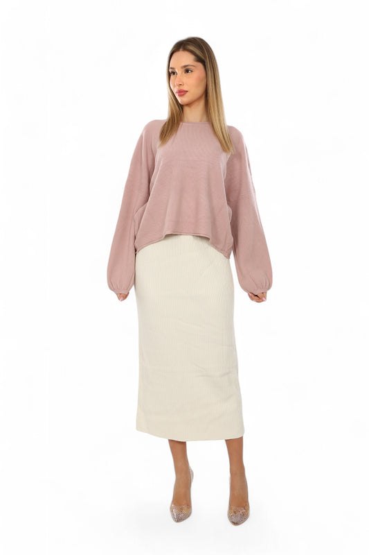 LONG WOOL SKIRT