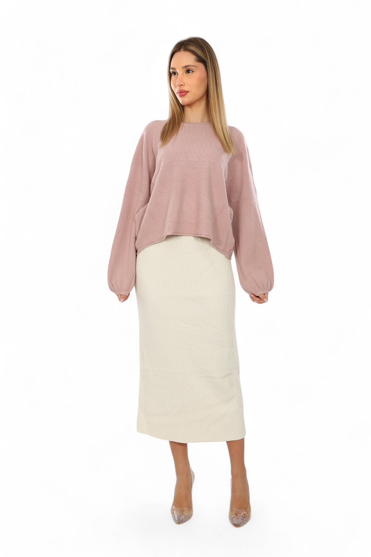 LONG WOOL SKIRT