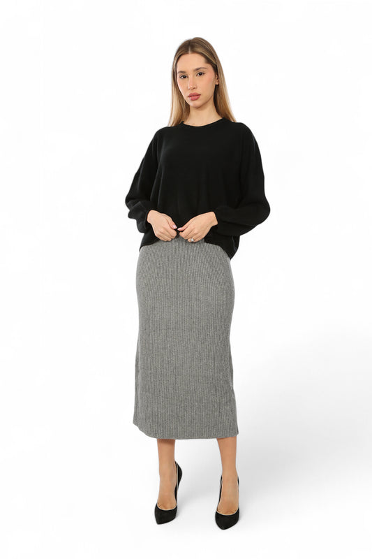 LONG WOOL SKIRT