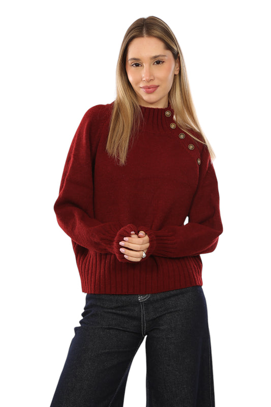 SWEATER WITH SHOULDER BUTTONS