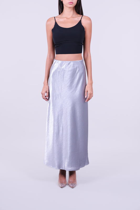 SATIN BIAS-CUT MAXI SKIRT