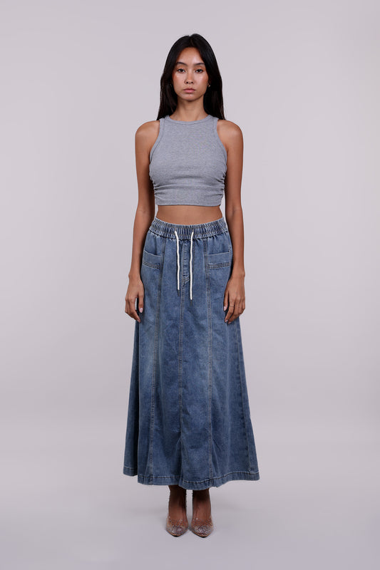 DENIM LONG SKIRT