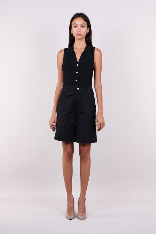 HIGH-WAISTED BERMUDA SHORTS