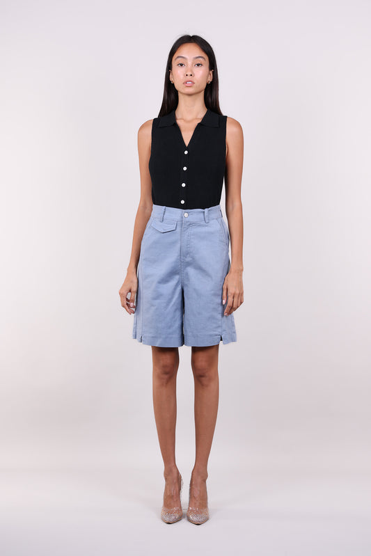 HIGH-WAISTED BERMUDA SHORTS