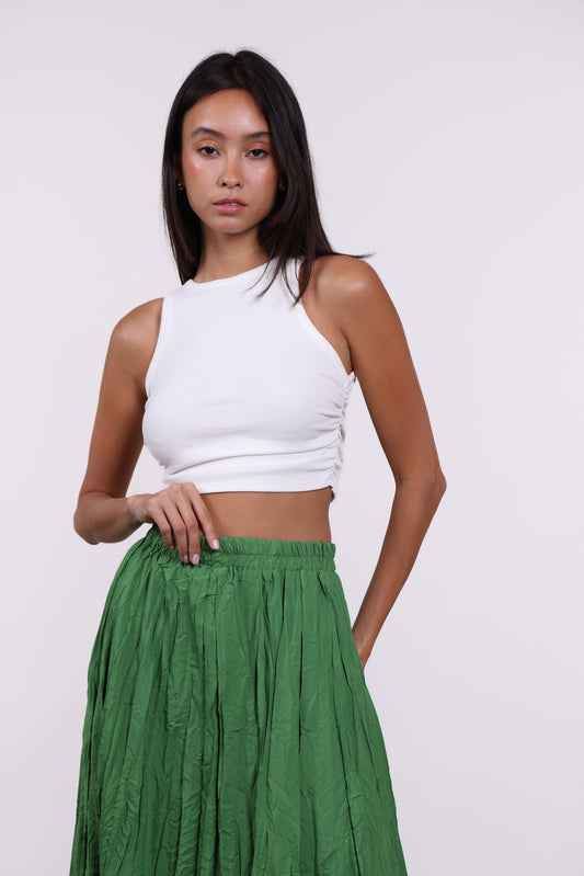 SCRUNCHED SIDE CROP-TOP