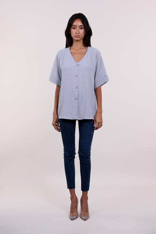 BUTTON-DOWN BLOUSE